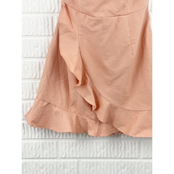 Superdown Dress Rosie Mini Ruffle Pink Strapless Party Holiday Wedding Prom - Picture 5 of 11